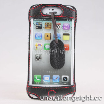 Showkoo Angel Genuine Leather case for iPhone 5 5c 5s-black